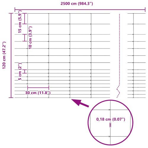 Ограда за пасища Сребрист 25 x 1,2 м Поцинкована стомана