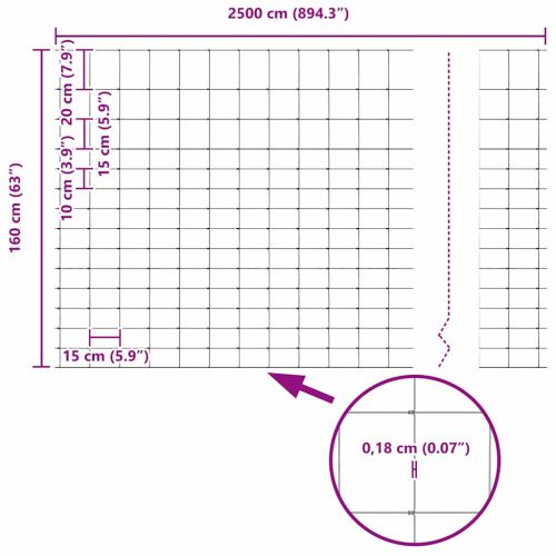Ограда за пасища Сребрист 25 x 1,6 м Поцинкована стомана