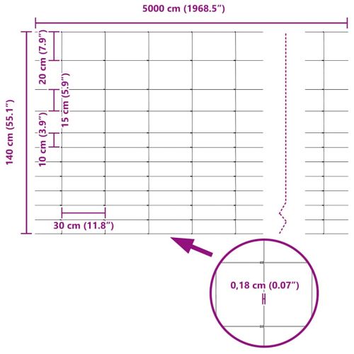 Ограда за пасища Сребрист 50 x 1,4 м Поцинкована стомана