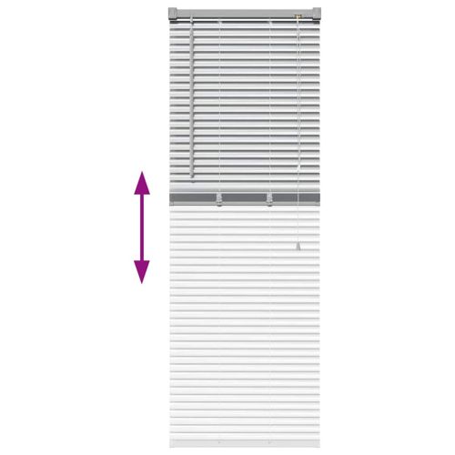 Щора за прозорец С завеси Сребрист Алуминий