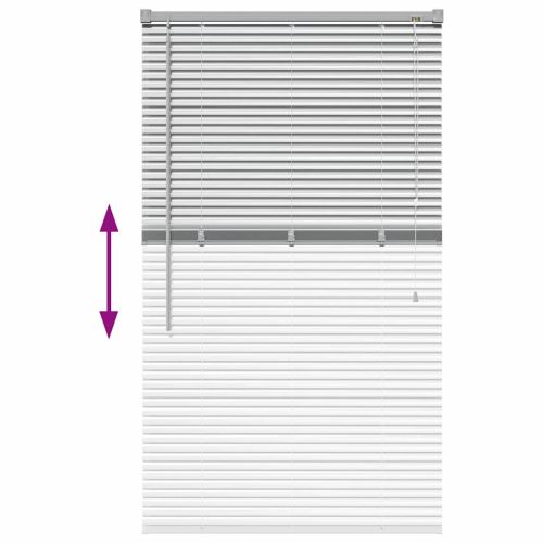 Щора за прозорец С завеси Сребрист Алуминий