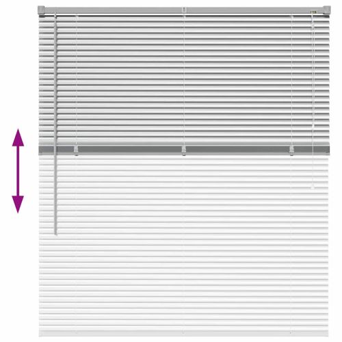 Щора за прозорец С завеси Сребрист Алуминий