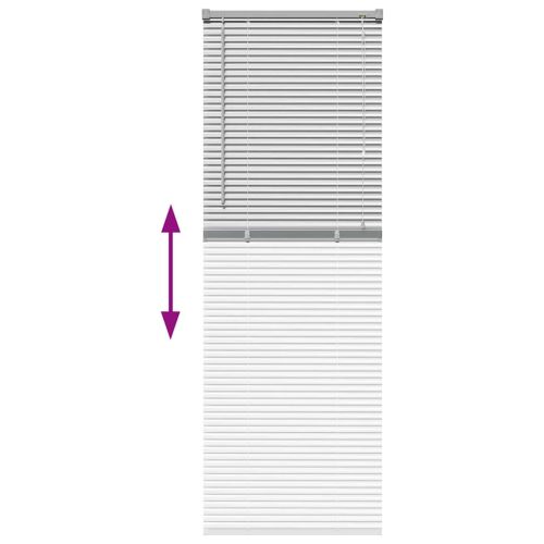 Щора за прозорец С завеси Сребрист Алуминий