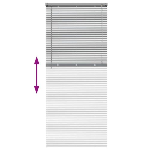 Щора за прозорец С завеси Сребрист Алуминий