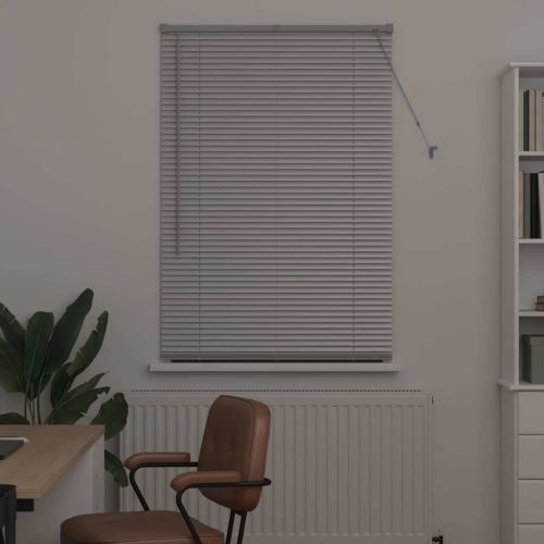 Щора за прозорец С завеси Сребрист Алуминий