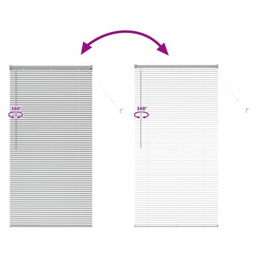 Щора за прозорец С завеси Сребрист Алуминий