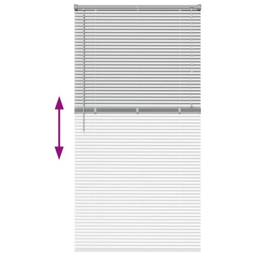 Щора за прозорец С завеси Сребрист Алуминий