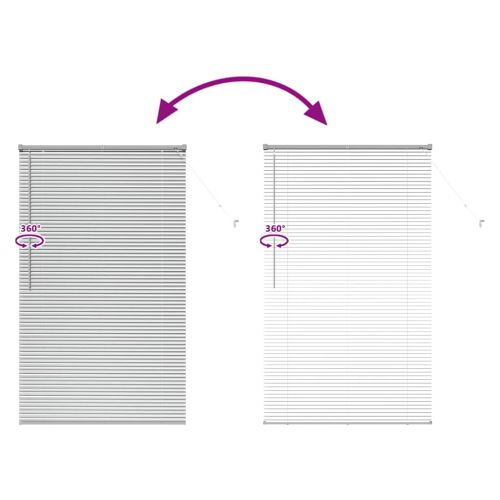 Щора за прозорец С завеси Сребрист Алуминий