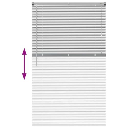 Щора за прозорец С завеси Сребрист Алуминий