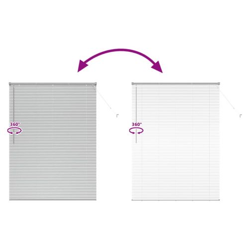 Щора за прозорец С завеси Сребрист Алуминий