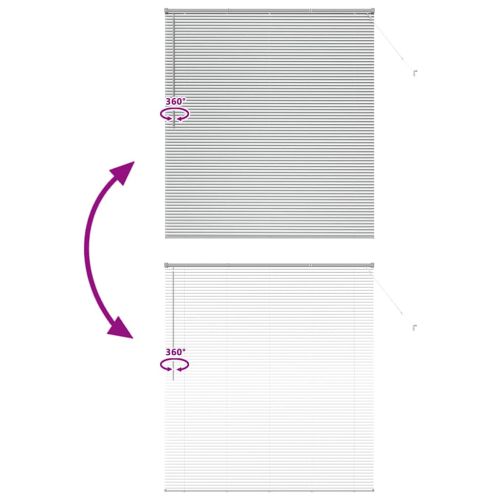 Щора за прозорец С завеси Сребрист Алуминий