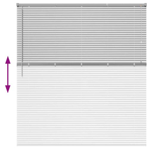 Щора за прозорец С завеси Сребрист Алуминий