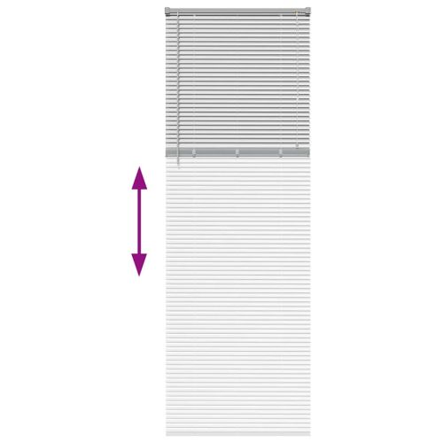 Щора за прозорец С завеси Сребрист Алуминий