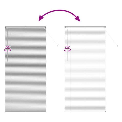 Щора за прозорец С завеси Сребрист Алуминий