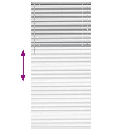 Щора за прозорец С завеси Сребрист Алуминий