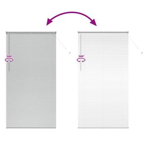 Щора за прозорец С завеси Сребрист Алуминий