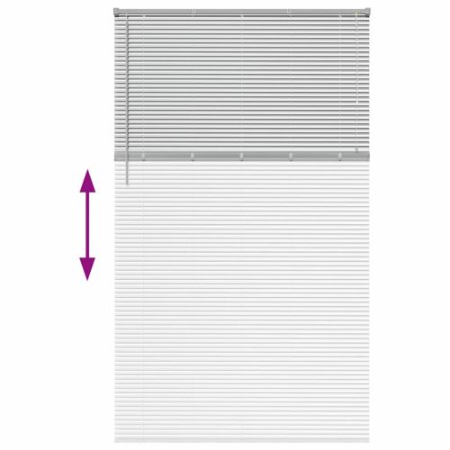 Щора за прозорец С завеси Сребрист Алуминий