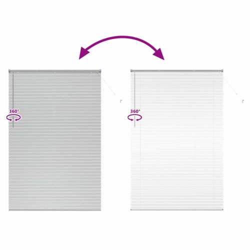 Щора за прозорец С завеси Сребрист Алуминий