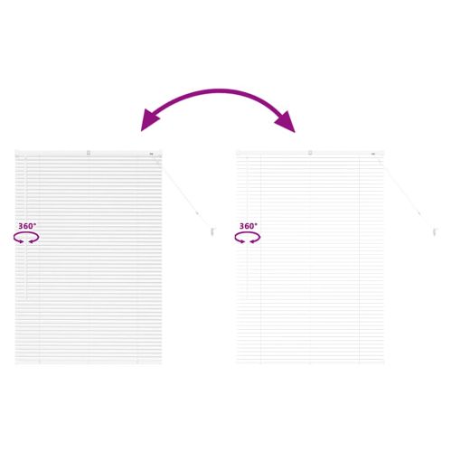 Щора за прозорец С завеси Бяло Алуминий