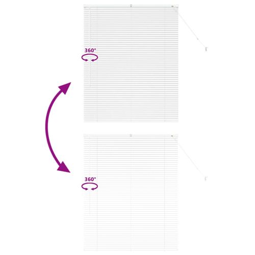 Щора за прозорец С завеси Бяло Алуминий