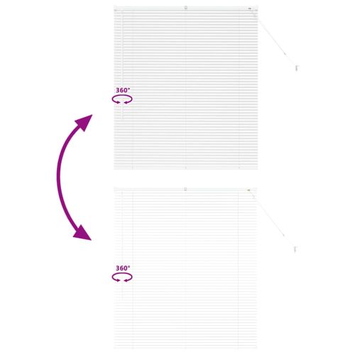 Щора за прозорец С завеси Бяло Алуминий