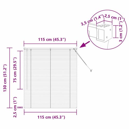 Щора за прозорец С завеси Бяло Алуминий