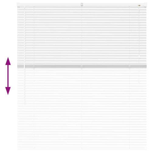 Щора за прозорец С завеси Бяло Алуминий