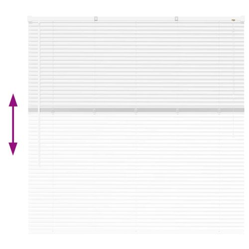 Вертикални щори С завеси Бяло 130 x 135 см Алуминий
