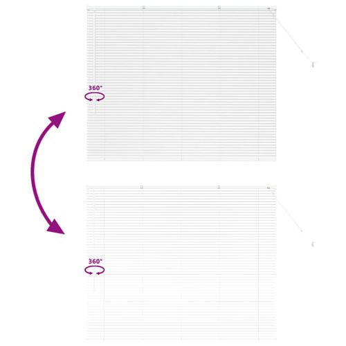 Щора за прозорец С завеси Бяло Алуминий