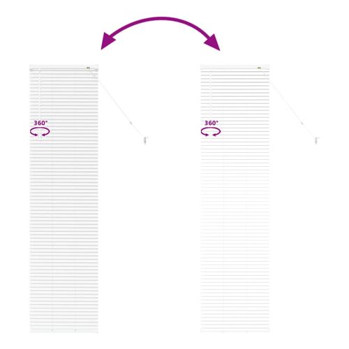 Щора за прозорец С завеси Бяло Алуминий