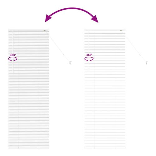 Щора за прозорец С завеси Бяло Алуминий