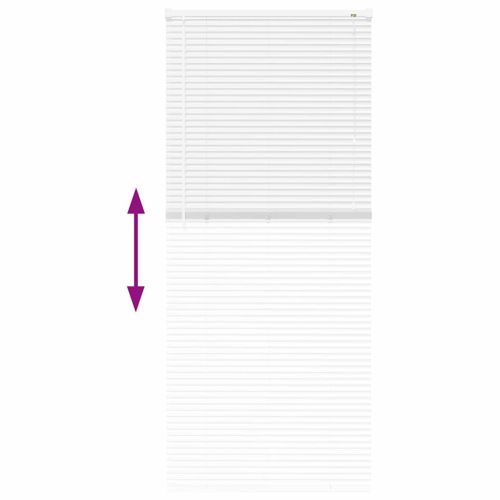 Вертикални щори С завеси Бяло 175 x 75 см Алуминий