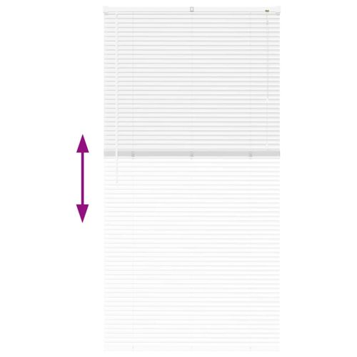 Вертикални щори С завеси Бяло 175 x 95 см Алуминий