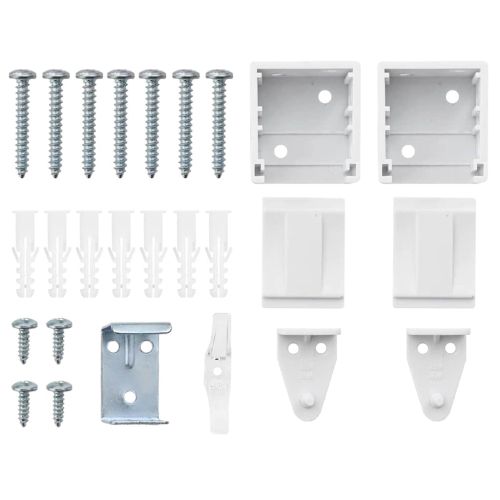 Вертикални щори С завеси Бяло 175 x 105 см Алуминий