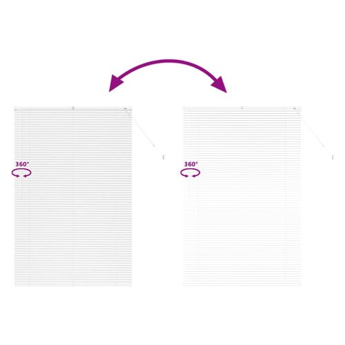 Щора за прозорец С завеси Бяло Алуминий