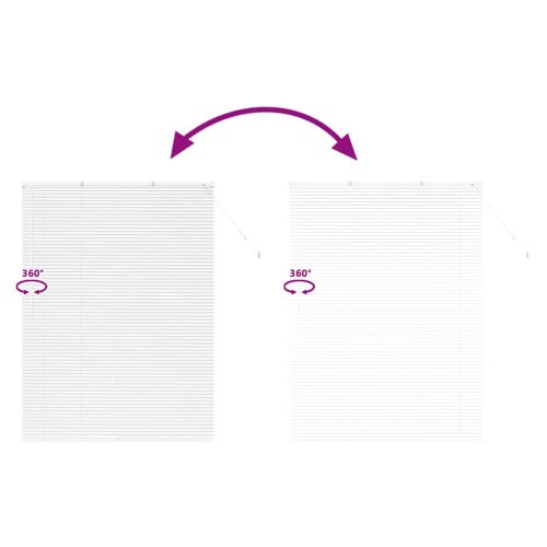 Щора за прозорец С завеси Бяло Алуминий