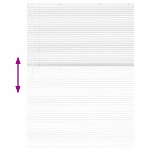 Щора за прозорец С завеси Бяло Алуминий