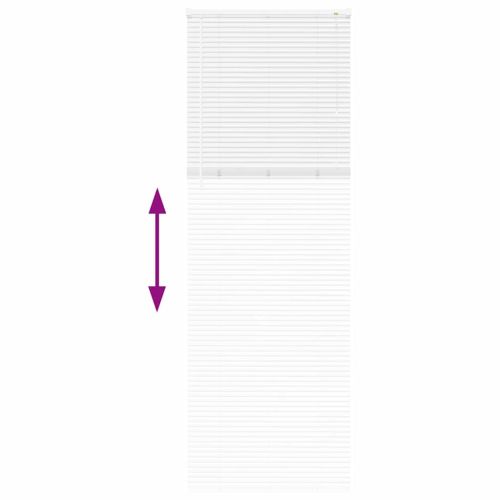 Вертикални щори С завеси Бяло 220 x 75 см Алуминий