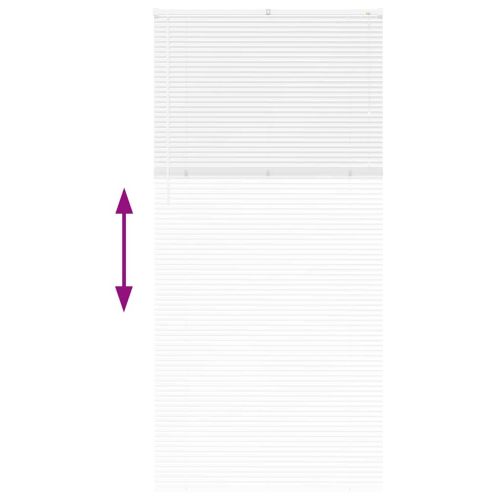 Щора за прозорец С завеси Бяло Алуминий