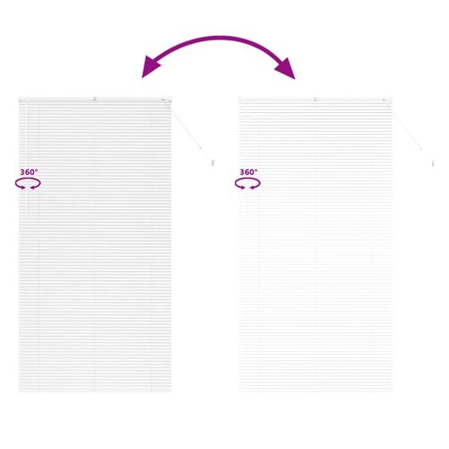 Щора за прозорец С завеси Бяло Алуминий