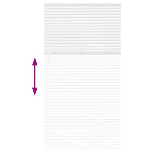 Щора за прозорец С завеси Бяло Алуминий