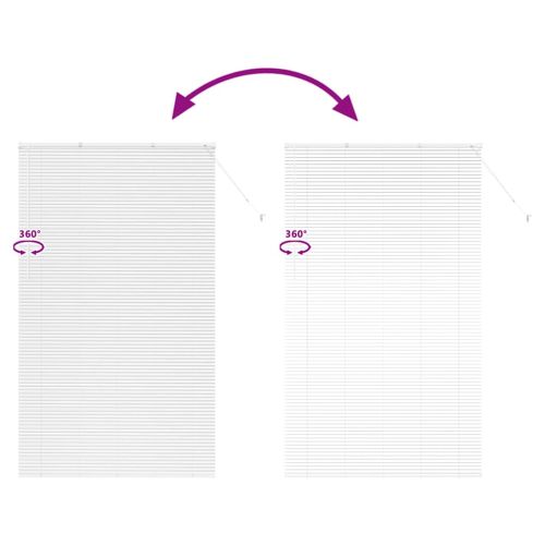 Щора за прозорец С завеси Бяло Алуминий