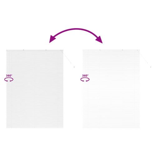 Щора за прозорец С завеси Бяло Алуминий