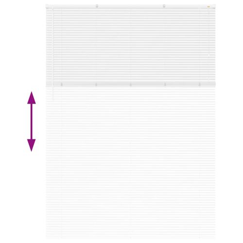 Щора за прозорец С завеси Бяло Алуминий