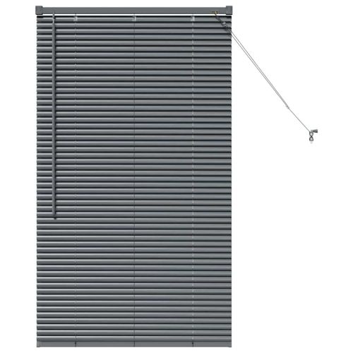 Щора за прозорец С завеси Тъмносив Алуминий