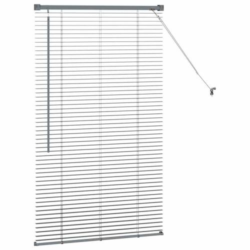 Щора за прозорец С завеси Тъмносив Алуминий