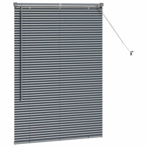 Щора за прозорец С завеси Тъмносив Алуминий