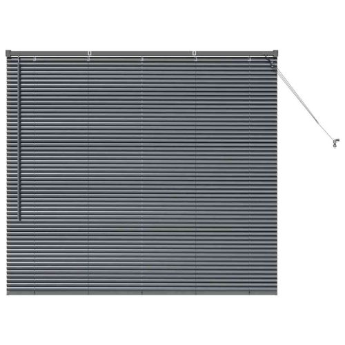 Щора за прозорец С завеси Тъмносив Алуминий