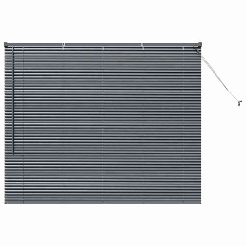 Щора за прозорец С завеси Тъмносив Алуминий