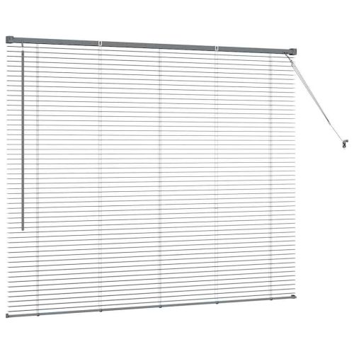 Щора за прозорец С завеси Тъмносив Алуминий